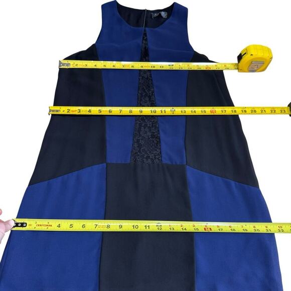 ASTR Dress Women M Colorblock Lace Blue Whimsigoth Romanticgoth Office Siren - Picture 6 of 7